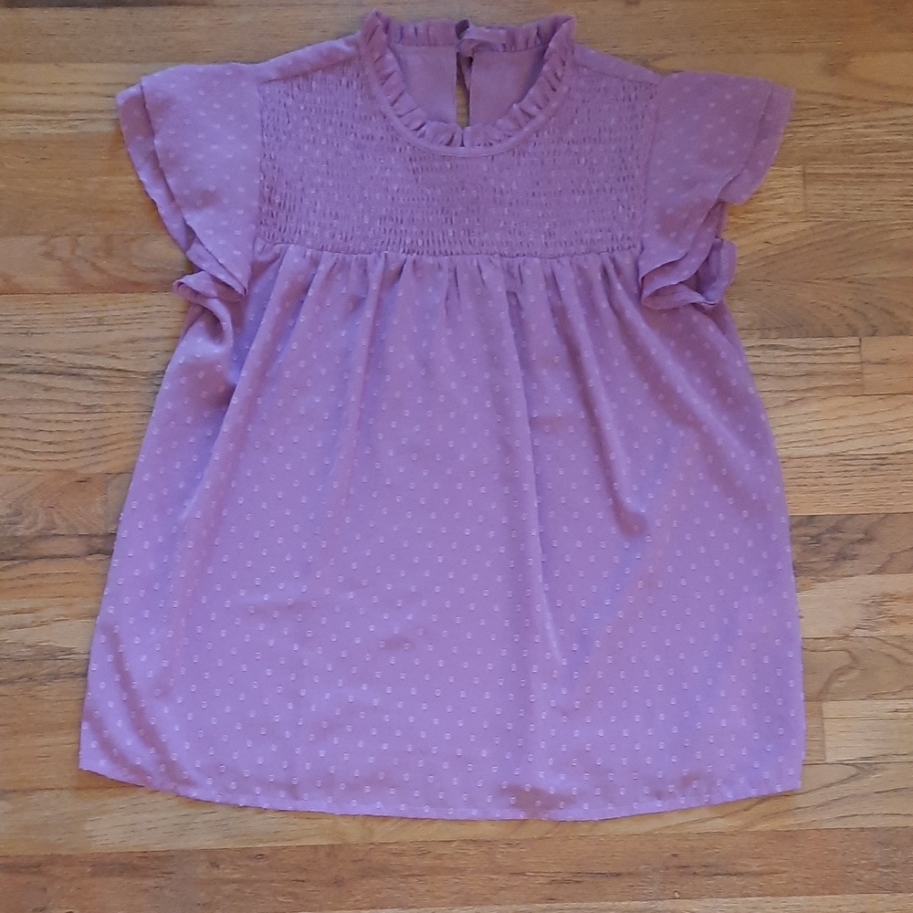 Purple Ruffled Blouse